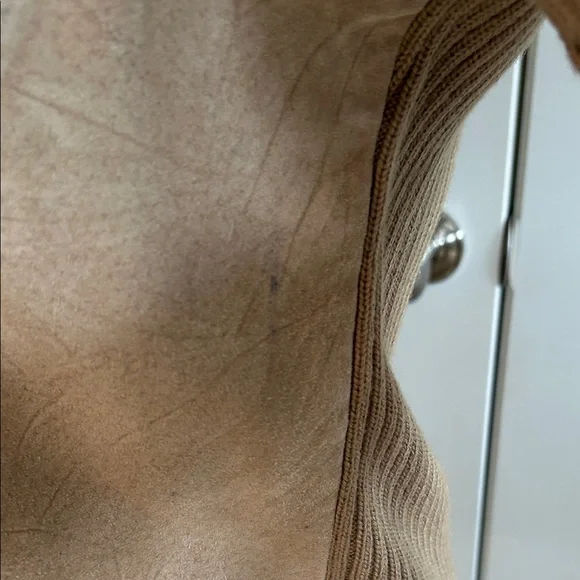 Coldwater Creek Suede and Sweater Jacket with Ribbed Sleeves - Picture 4 of 9